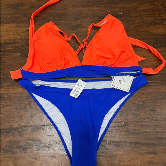 Other - Orange and Blue Bikini Set NWT - sz: XL